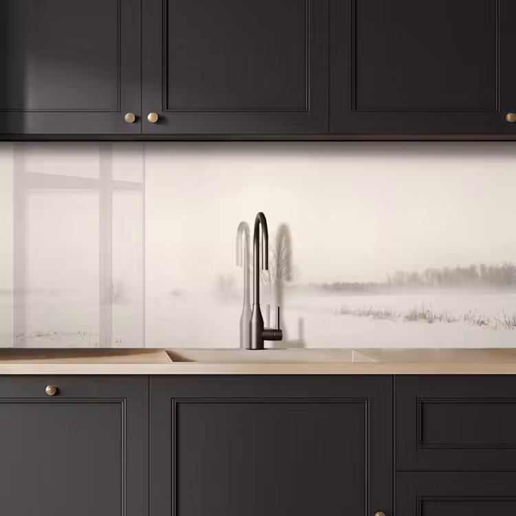 Kitchen splashback - Tree - Fog - Snow - Winter - Minimalist — 6