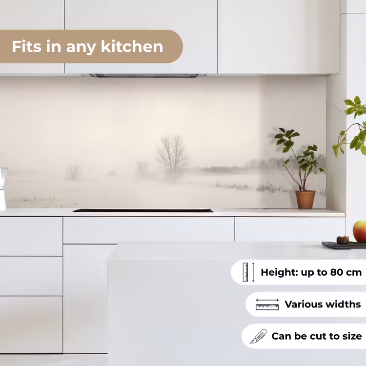 Kitchen splashback - Tree - Fog - Snow - Winter - Minimalist — 7