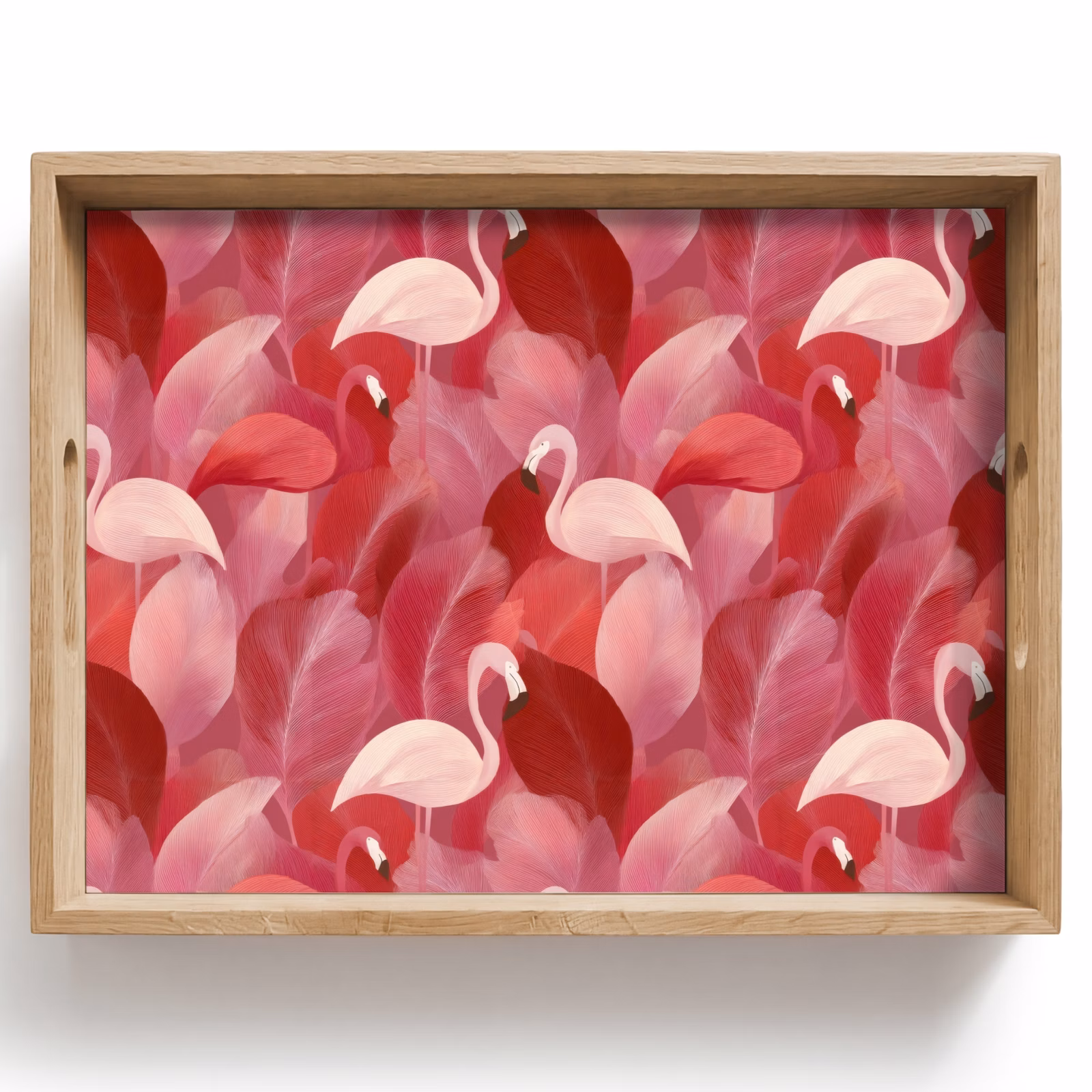 Tray - Flamingo - Botanical - Elegant - Pink - Red — 1