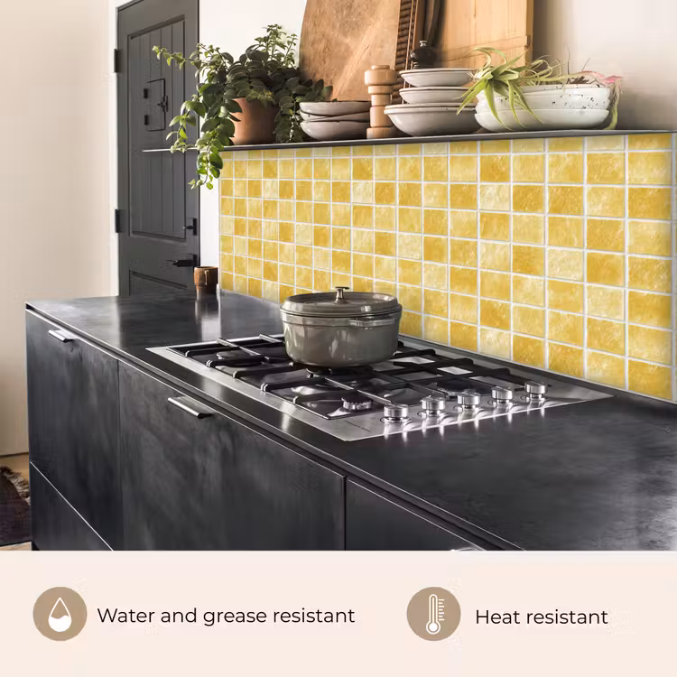 Kitchen splashback - Tiles - Mosaic - Texture - Golden Yellow — 5