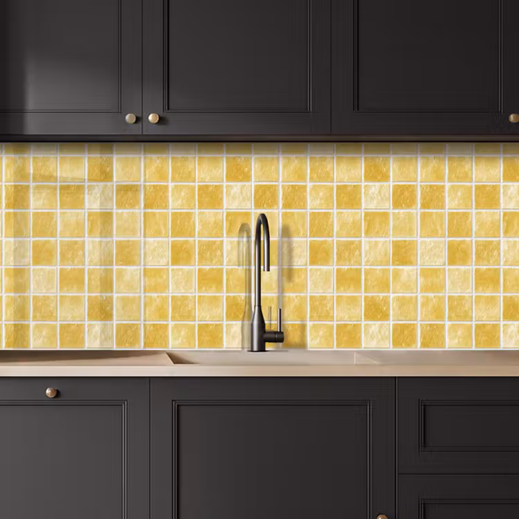 Kitchen splashback - Tiles - Mosaic - Texture - Golden Yellow — 6