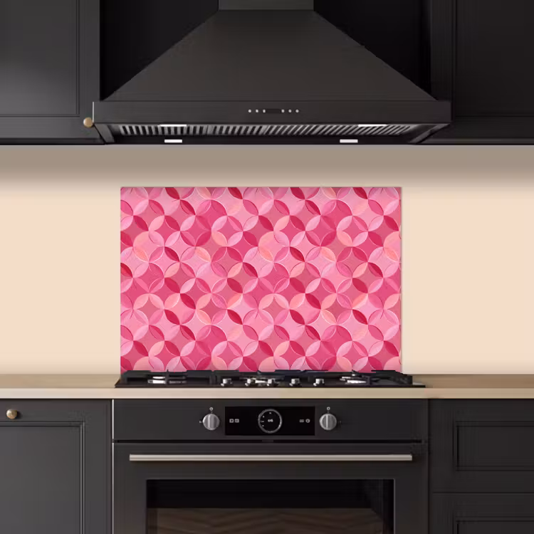 Kitchen splashback for hob - Geometric - Mosaic - Modern - Pink — 5