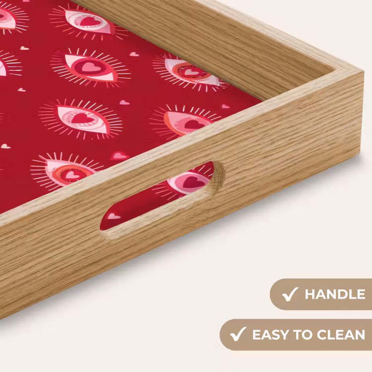 Tray - Eyes - Pattern - Pink - Dark Red — 9