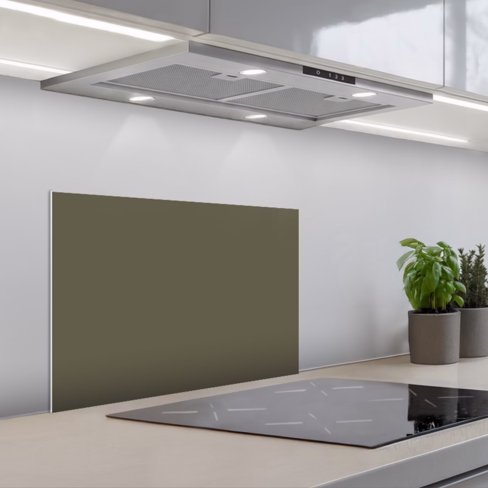 Kitchen splashback for hob - Grey - Warm - Autumn — 1