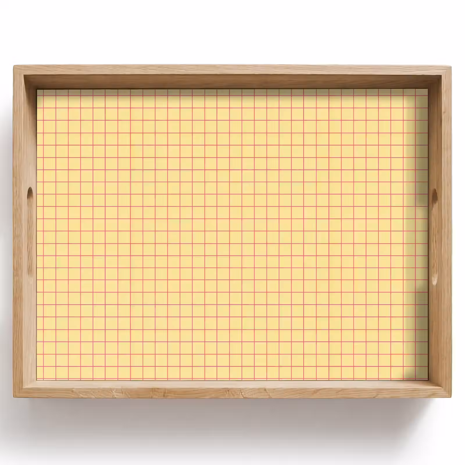 Tray - Checkered - Grid - Minimalist - Yellow - Pink — 1