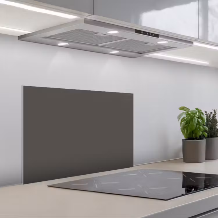 Kitchen splashback for hob - Gray - Colors - Solid — 1