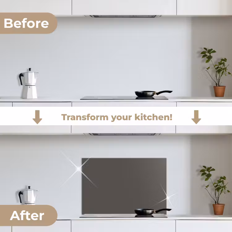 Kitchen splashback for hob - Gray - Colors - Solid — 7