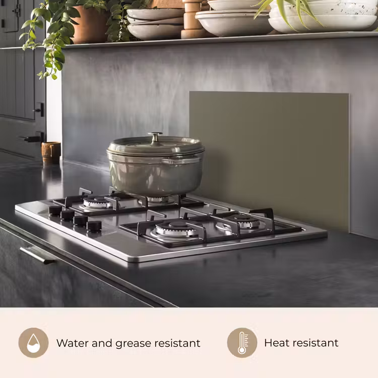 Kitchen splashback for hob - Grey - Warm - Autumn — 2