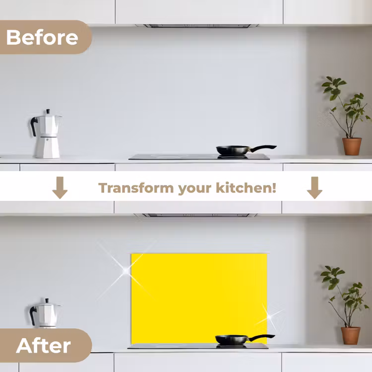 Kitchen splashback for hob - Yellow - Lemon - Neon - Colors — 7