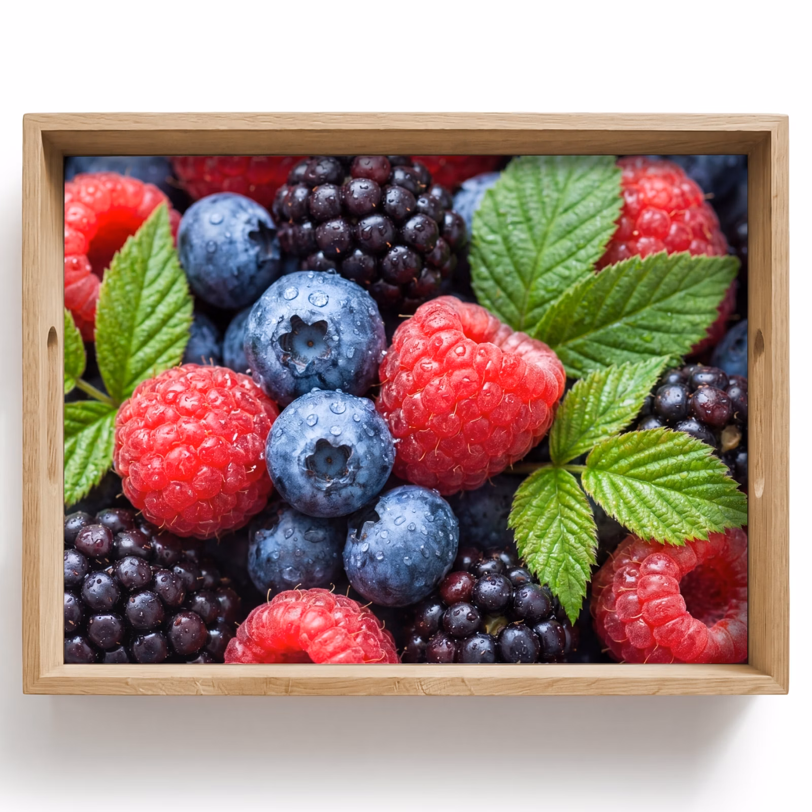 Tray - Berries - Fresh - Water Drops - Colorful - Food — 1