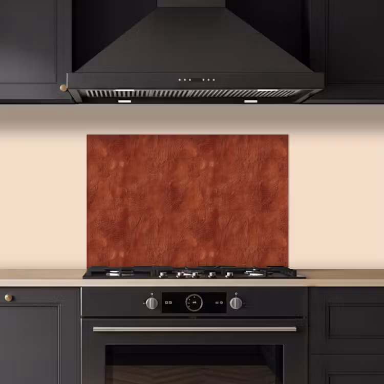 Kitchen splashback for hob - Plasterwork - Texture - Terracotta — 5