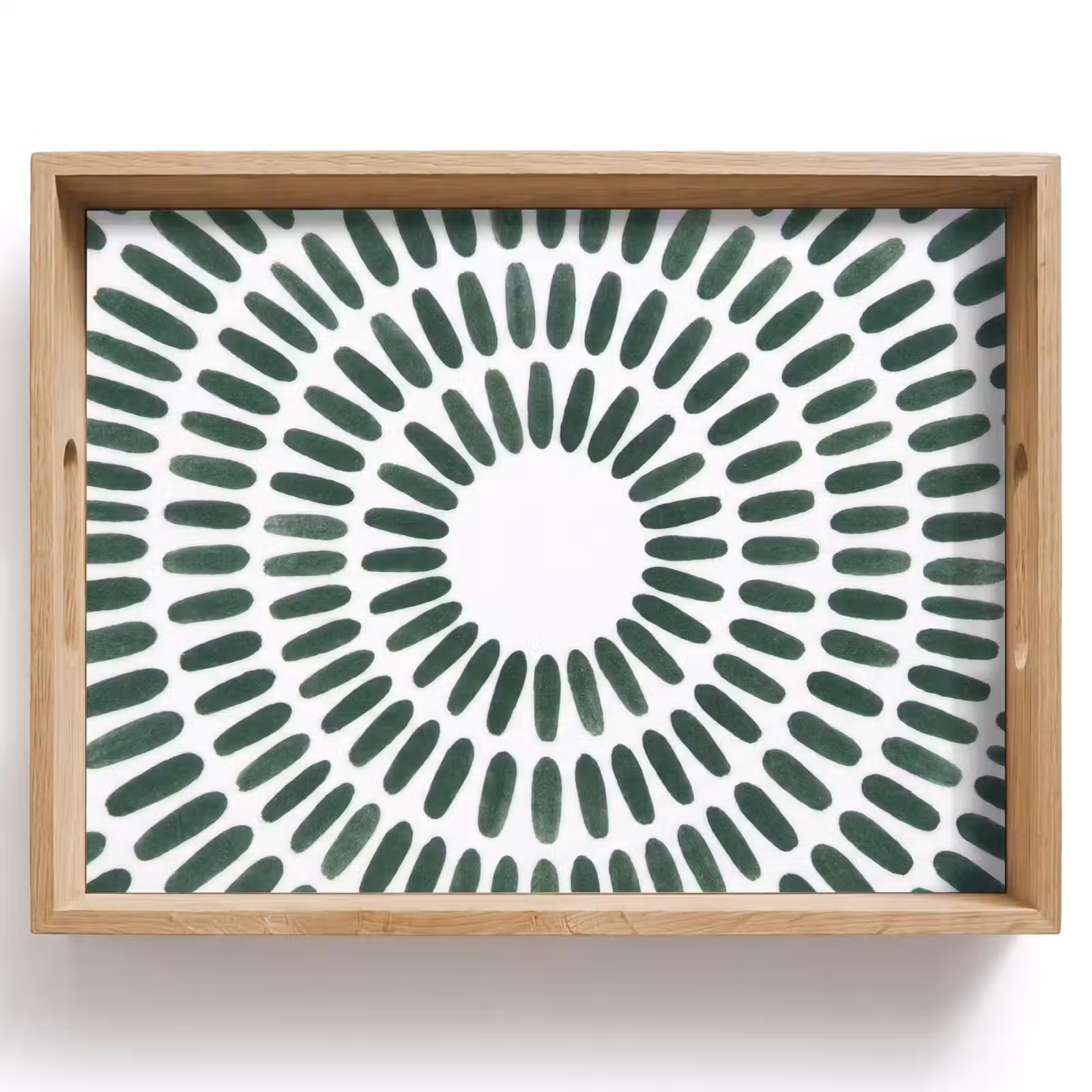 Tray - Abstract - Circle - Pattern - Modern - Green — 1