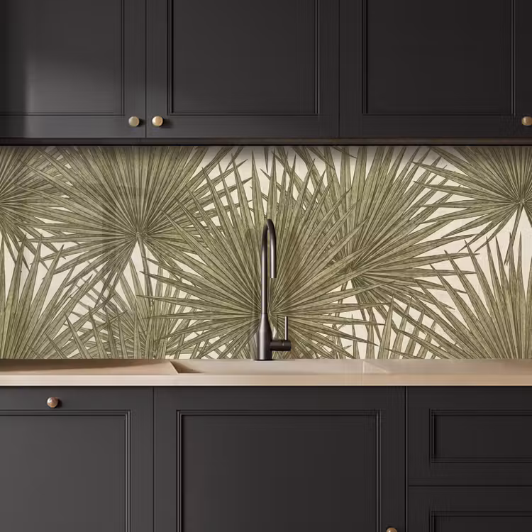 Kitchen splashback - Leaf - Tropical - Pattern - Nature - Green — 6