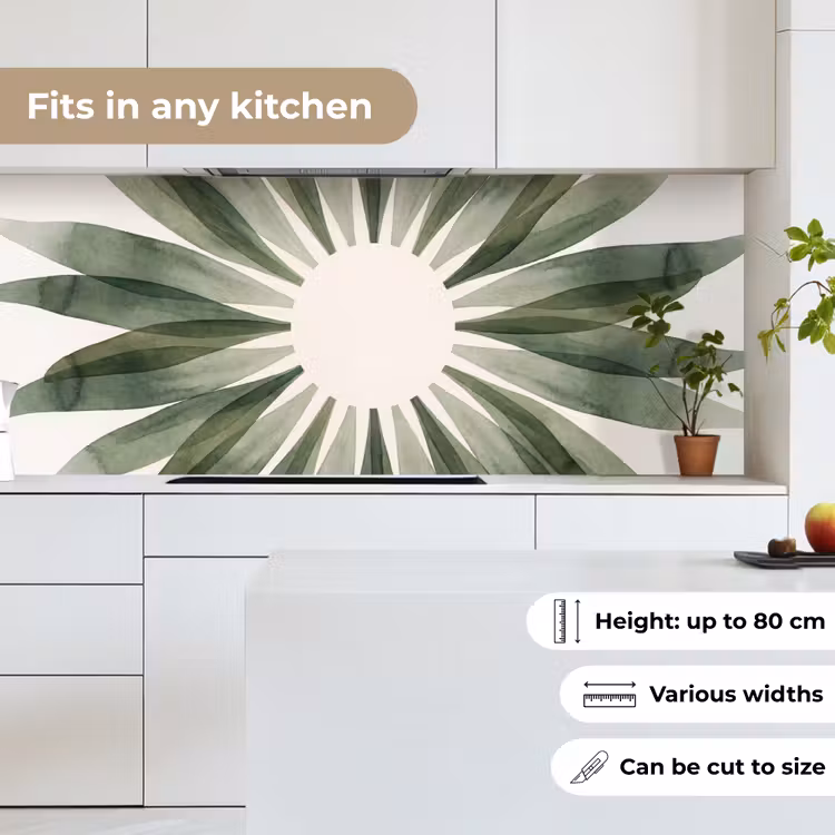Kitchen splashback - Plants - Abstract - Watercolor - Green - Nature — 7
