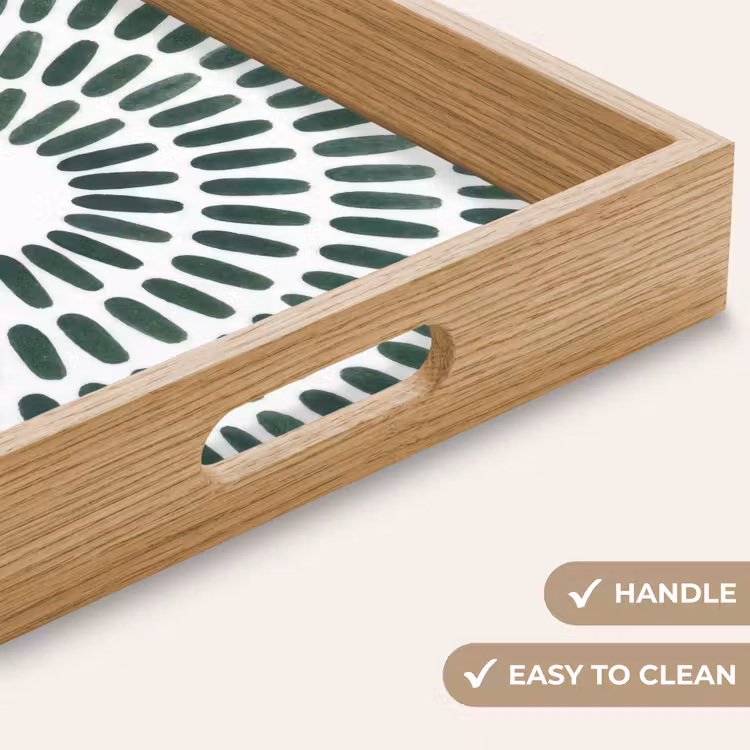 Tray - Abstract - Circle - Pattern - Modern - Green — 9