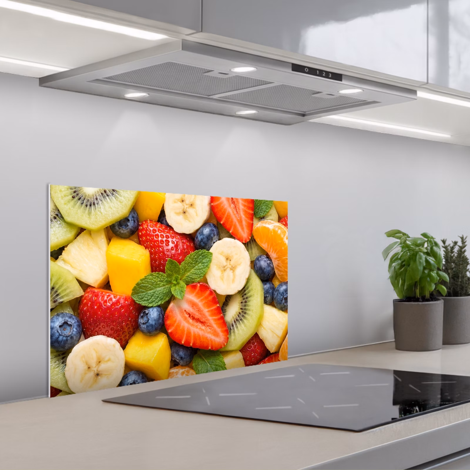 Kitchen splashback for hob - Fruit - Slices - Food - Colorful — 1