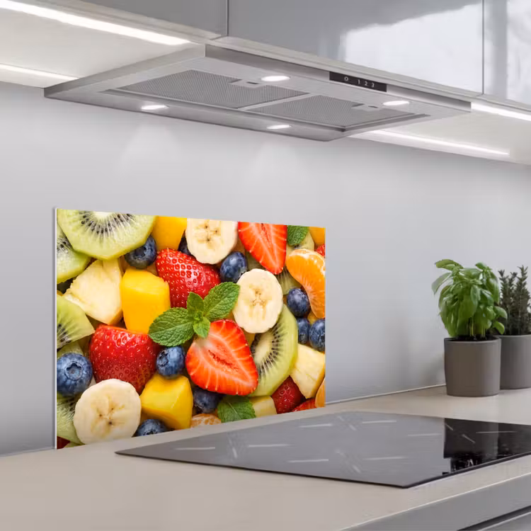 Kitchen splashback for hob - Fruit - Slices - Food - Colorful — 1