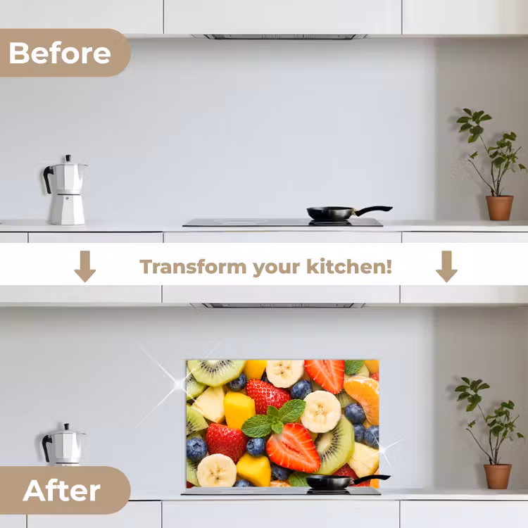 Kitchen splashback for hob - Fruit - Slices - Food - Colorful — 7