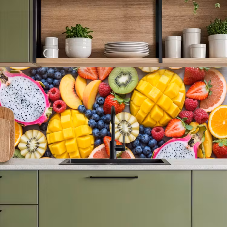 Kitchen splashback - Fruit - Sliced - Colorful - Food - Healthy — 8