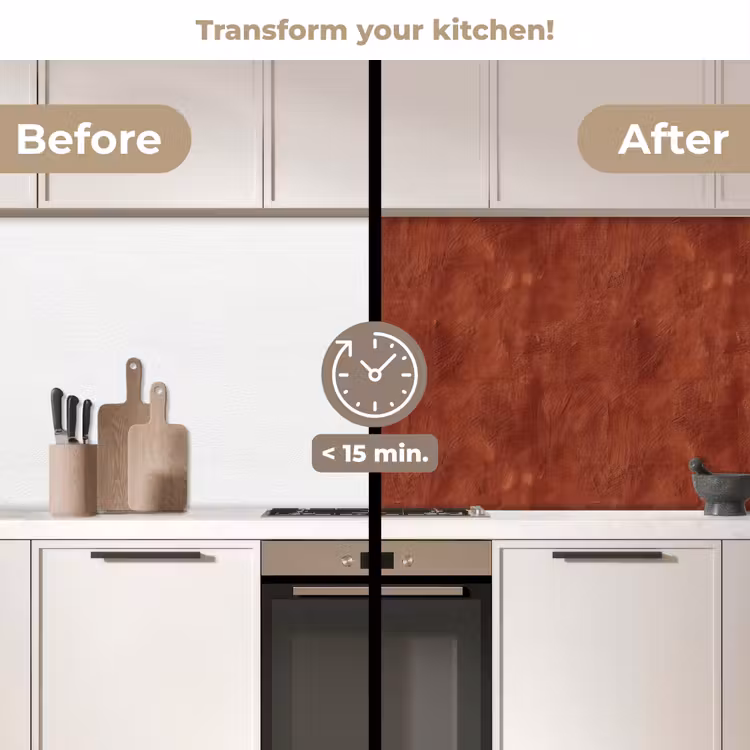 Kitchen splashback - Plasterwork - Texture  - Terracotta — 3