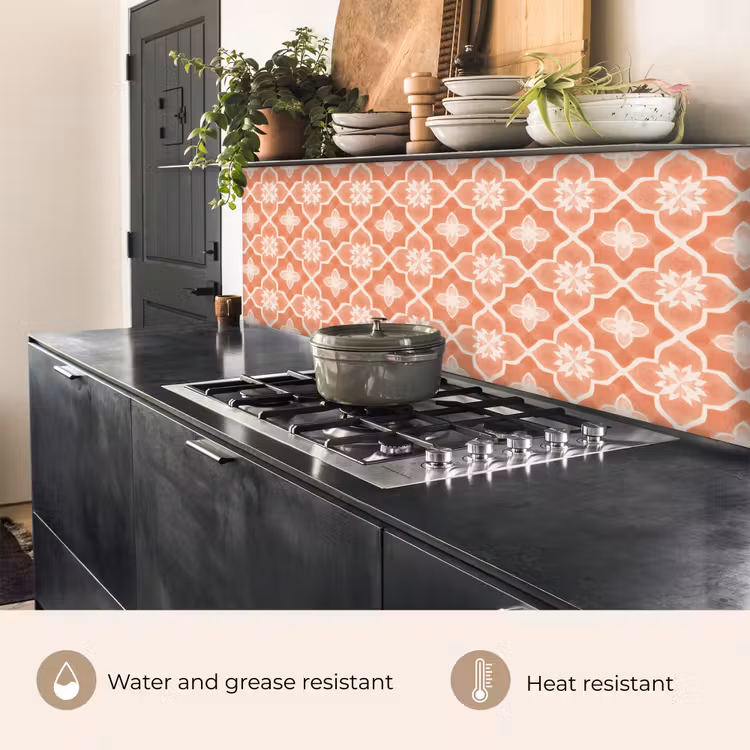 Kitchen splashback - Tile Pattern - Arabesque - Vintage - Terracotta — 5