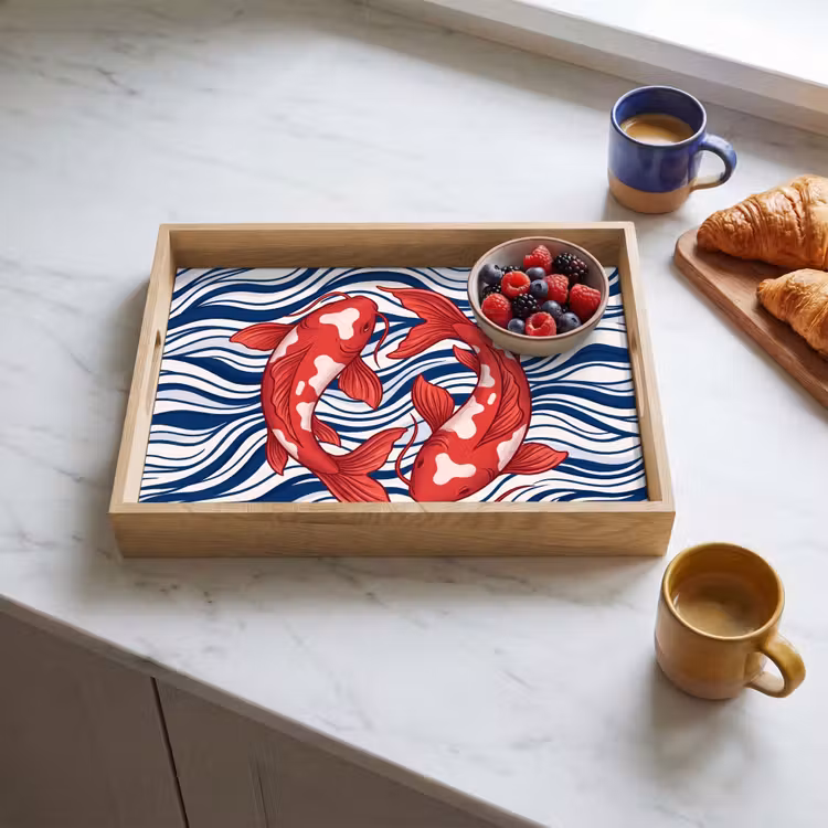 Tray - Fish - Water - Nature - Illustration - Red — 3