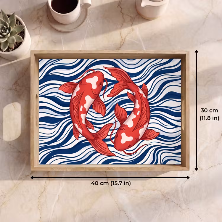 Tray - Fish - Water - Nature - Illustration - Red — 7