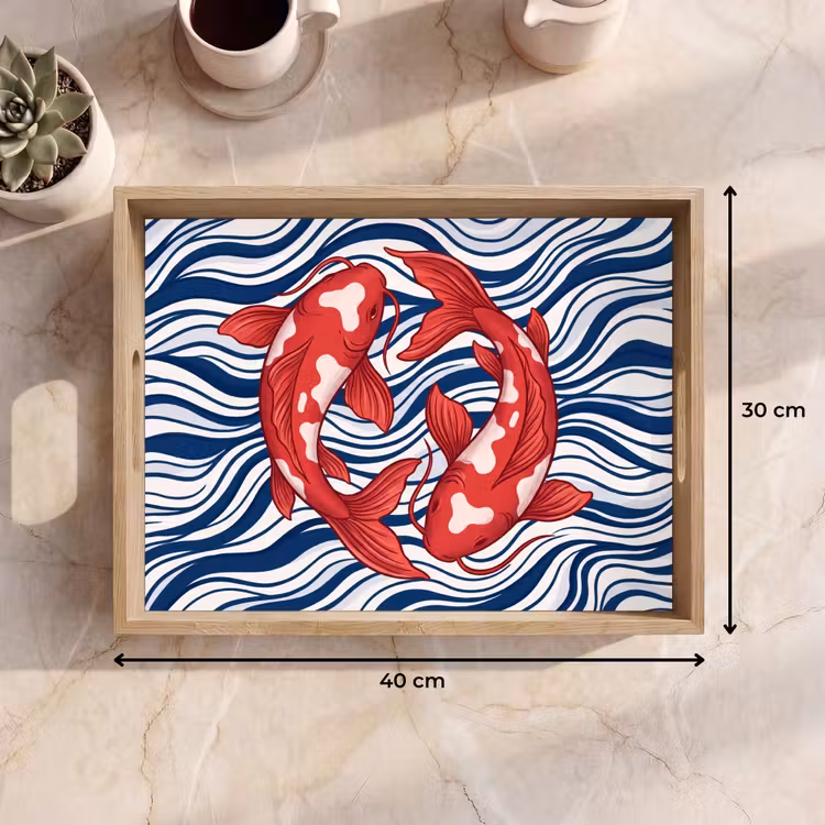 Tray - Fish - Water - Nature - Illustration - Red — 8