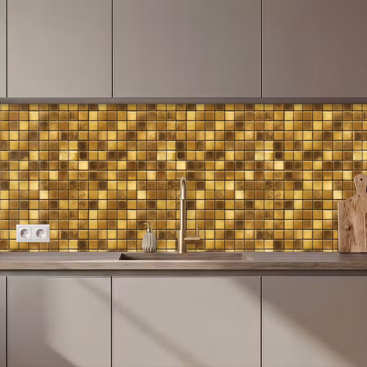 Kitchen splashback - Tiles - Mosaic - Luxury - Warm Gold — 1