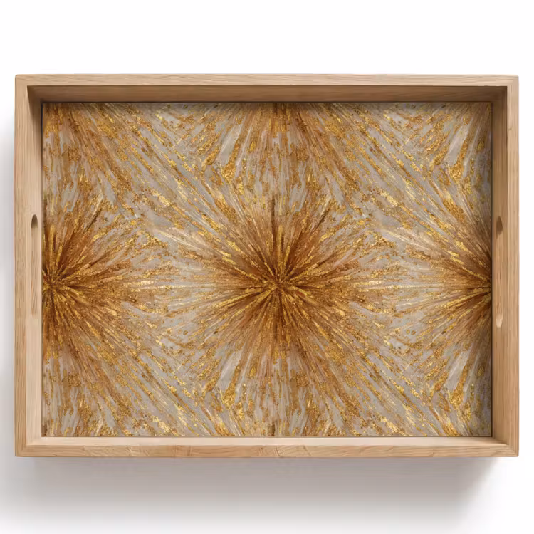 Tray - Explosion - Abstract - Gold - White — 1