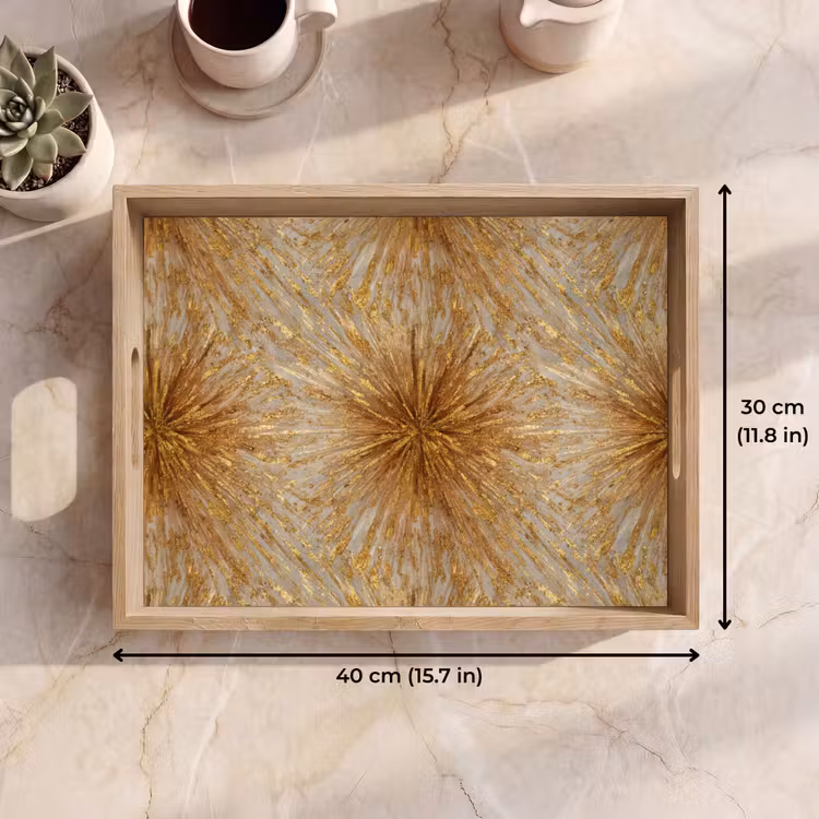 Tray - Explosion - Abstract - Gold - White — 7