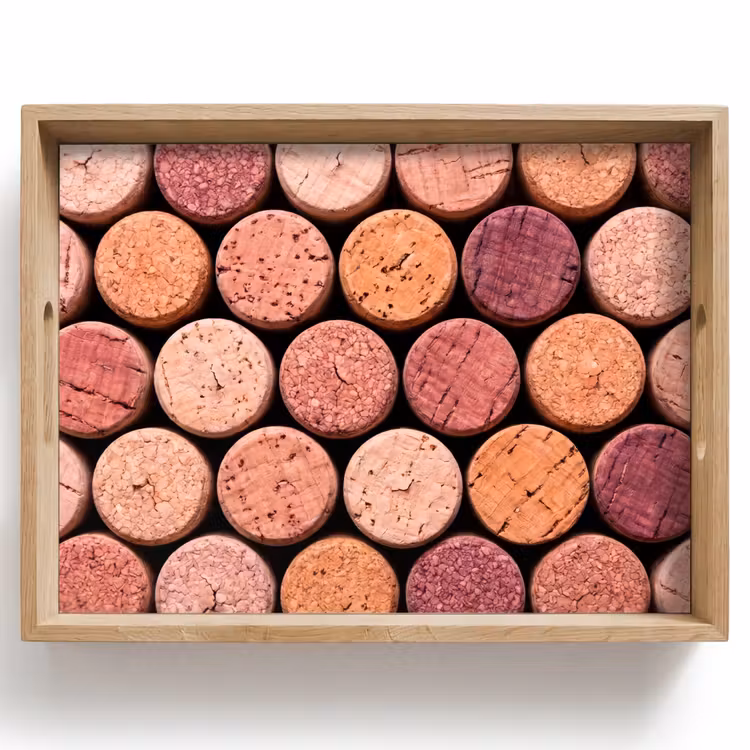 Tray - Cork - Pattern - Abstract - Modern - Red — 1