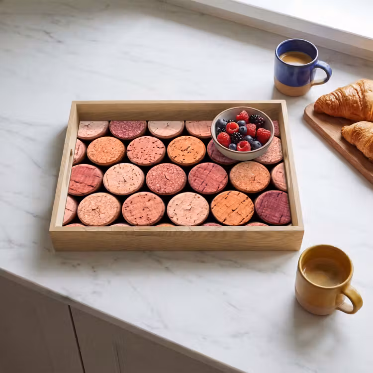Tray - Cork - Pattern - Abstract - Modern - Red — 3