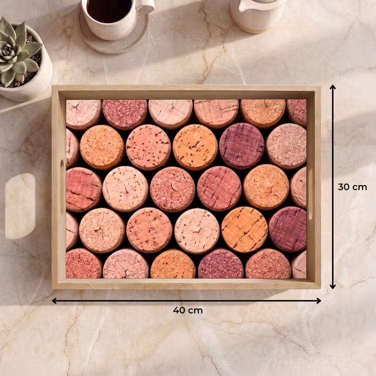 Tray - Cork - Pattern - Abstract - Modern - Red — 8