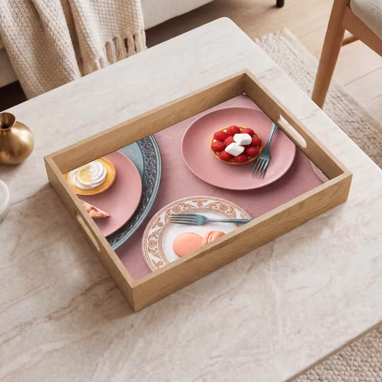 Tray - Dessert - Cake - Pastry - Sweet - Pink — 2