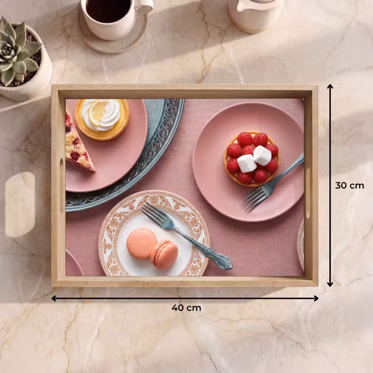 Tray - Dessert - Cake - Pastry - Sweet - Pink — 8