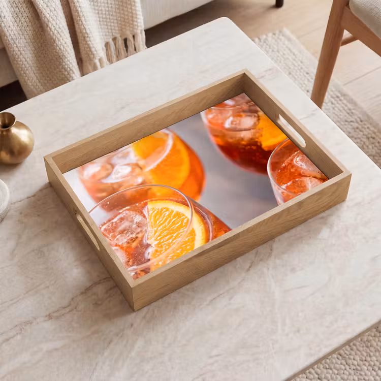 Tray - Drink - Orange - Ice - Summer - Orange — 2