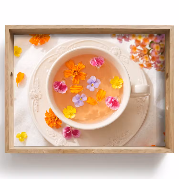 Tray - Flowers - Head - Nature - Colorful - Summer — 1