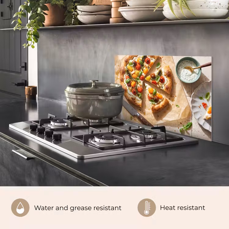 Kitchen splashback for hob - Food - Tomatoes - Basil - Meal - Fresh — 2