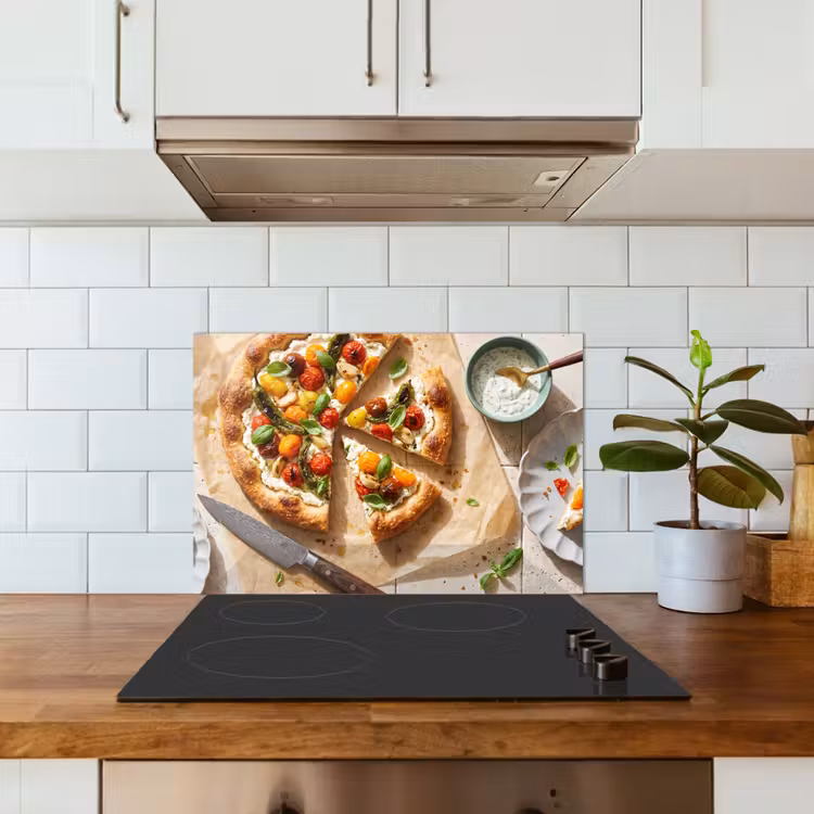 Kitchen splashback for hob - Food - Tomatoes - Basil - Meal - Fresh — 3