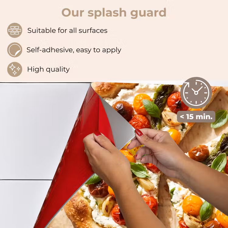 Kitchen splashback for hob - Food - Tomatoes - Basil - Meal - Fresh — 4