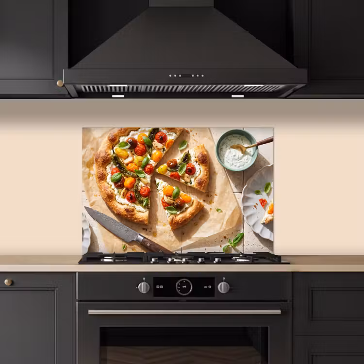 Kitchen splashback for hob - Food - Tomatoes - Basil - Meal - Fresh — 5