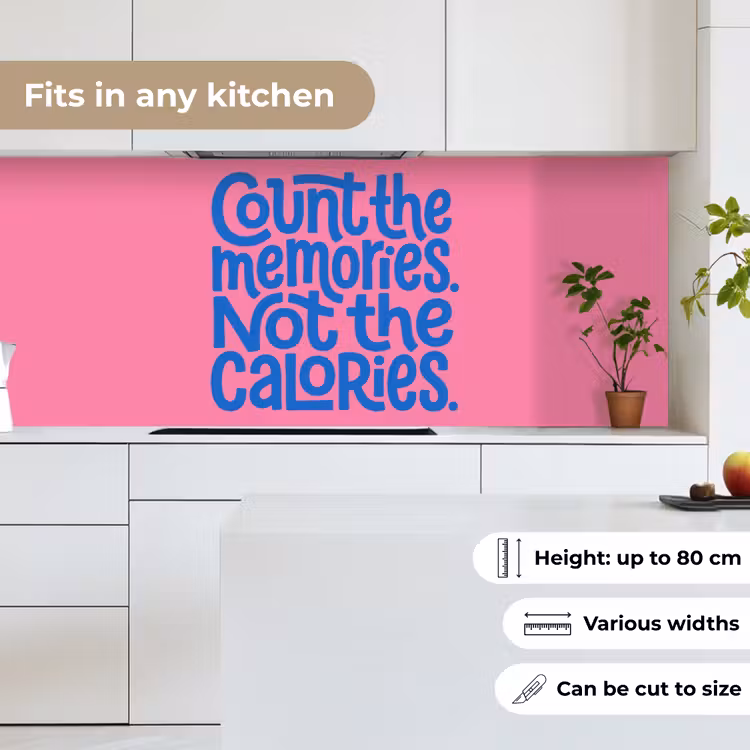 Kitchen splashback - Memories - Pink - Blue - Quote — 7