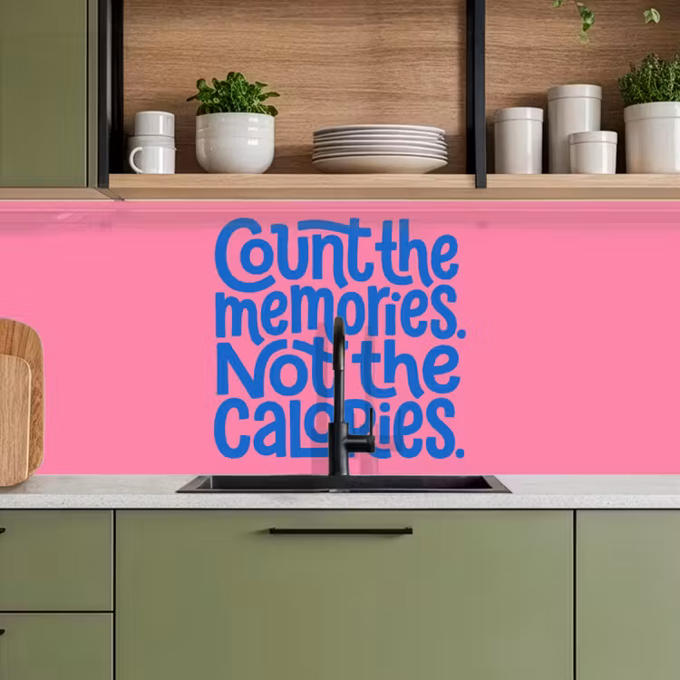Kitchen splashback - Memories - Pink - Blue - Quote — 8