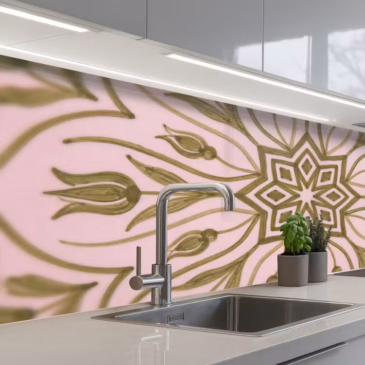 Kitchen splashback - Pattern - Mandala - Decoration - Abstract - Green — 2