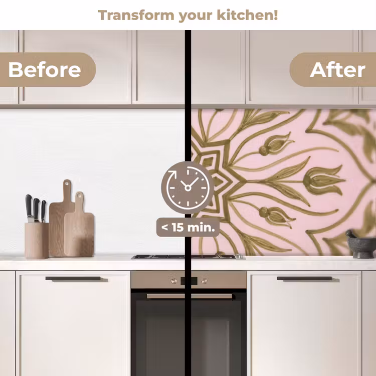 Kitchen splashback - Pattern - Mandala - Decoration - Abstract - Green — 3