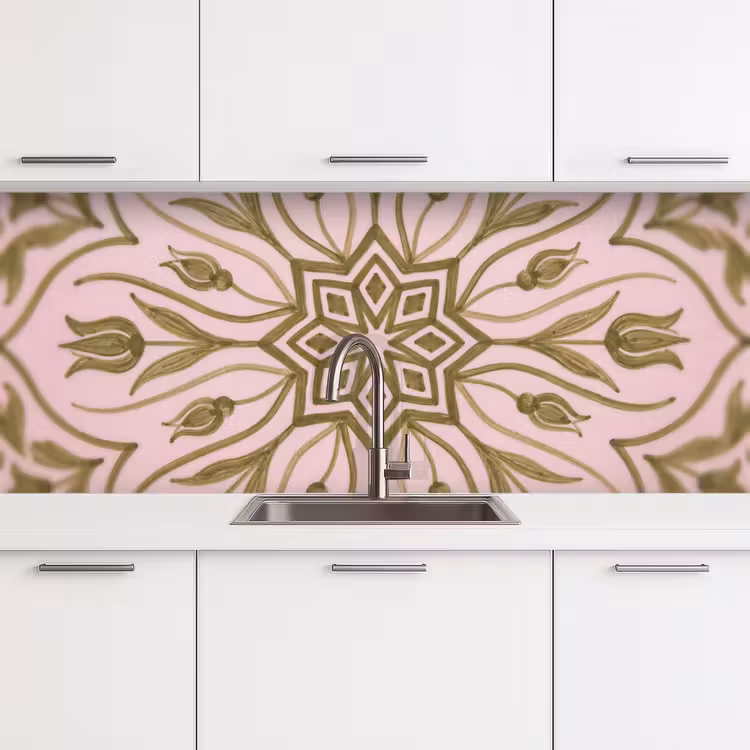 Kitchen splashback - Pattern - Mandala - Decoration - Abstract - Green — 4