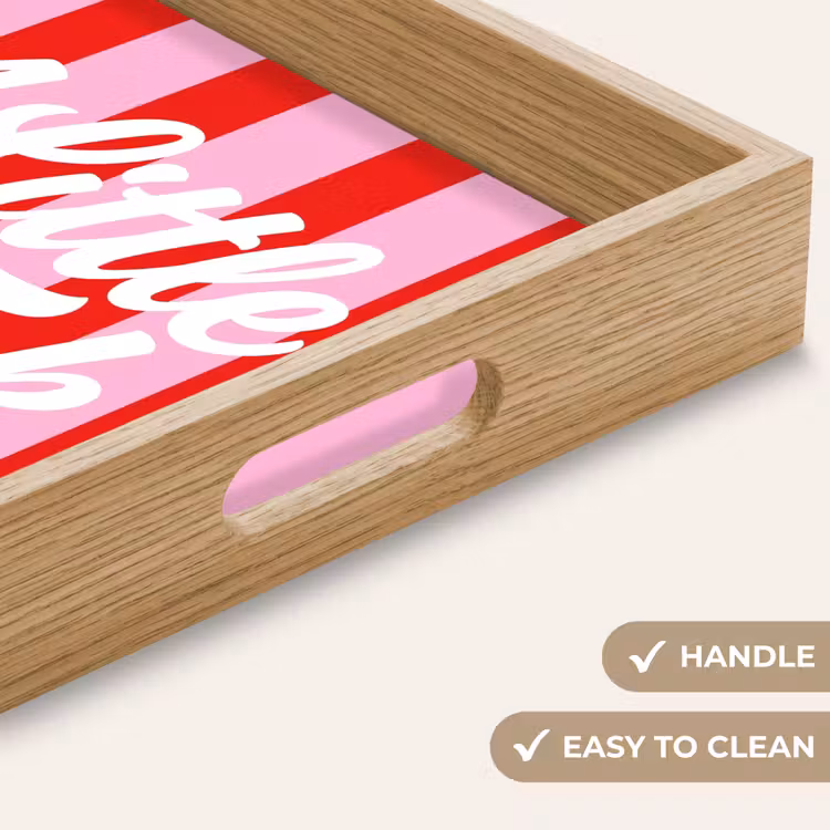 Tray - A Little Break - Stripes - Red - Pink — 9