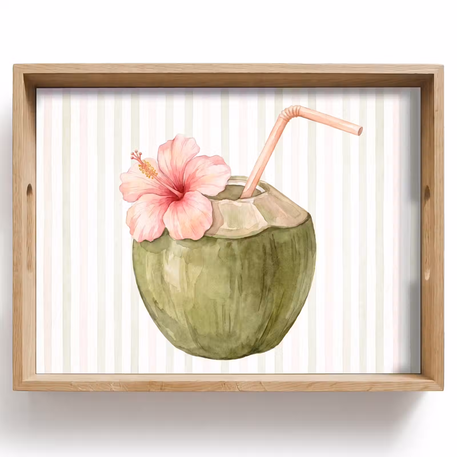 Tray - Coconut - Drink - Tropical - Illustration - Summer — 1