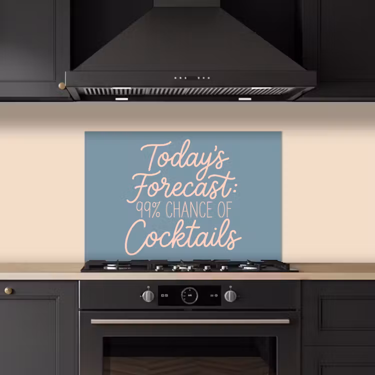 Kitchen splashback for hob - Today's Forecast - Cocktails - Blue — 5